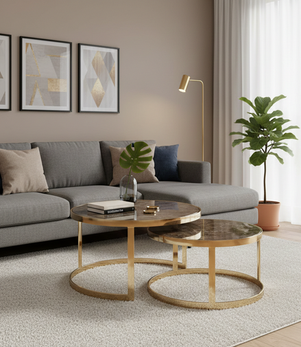 Emperador Luxe Coffee Table Set