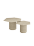 Hexa Twin Travertine Coffee Tables