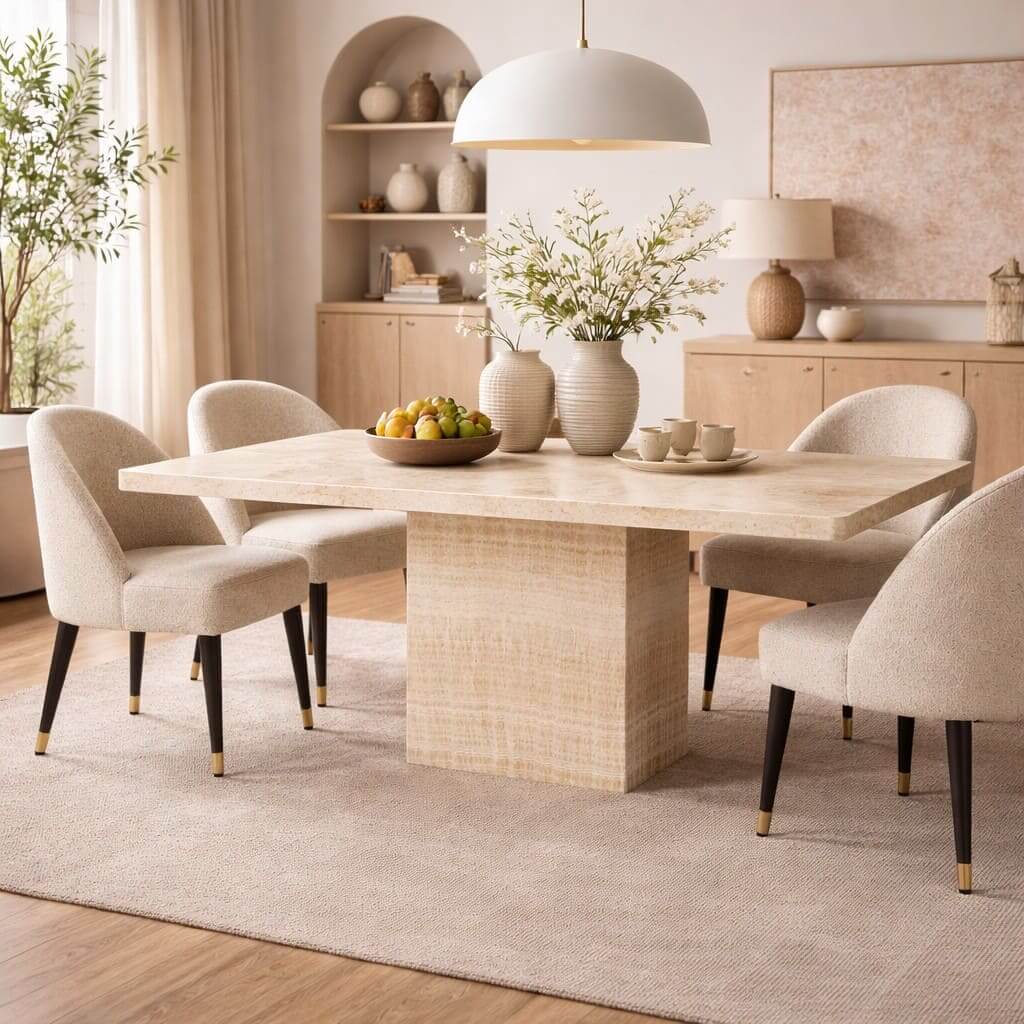 Ivory Onyx Regal Dining Table