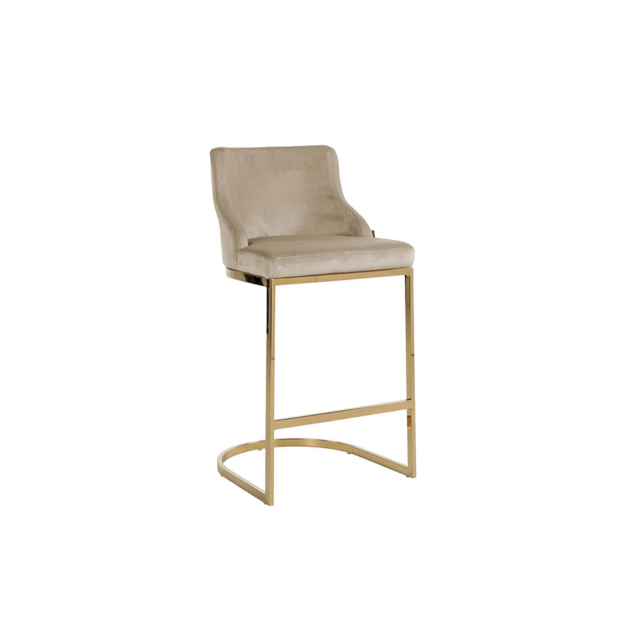 Khakhi Elegance Bar Chair