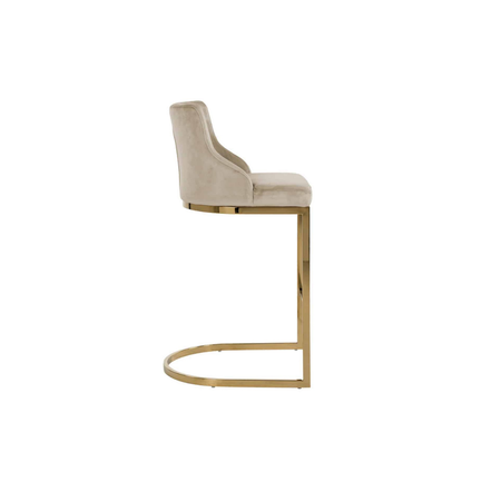 Khakhi Elegance Bar Chair