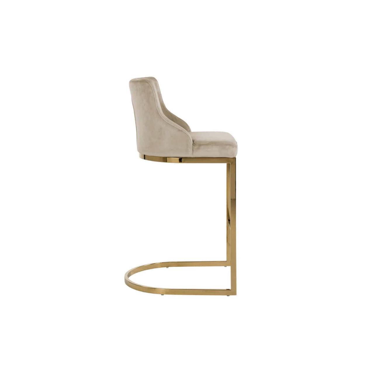 Khakhi Elegance Bar Chair