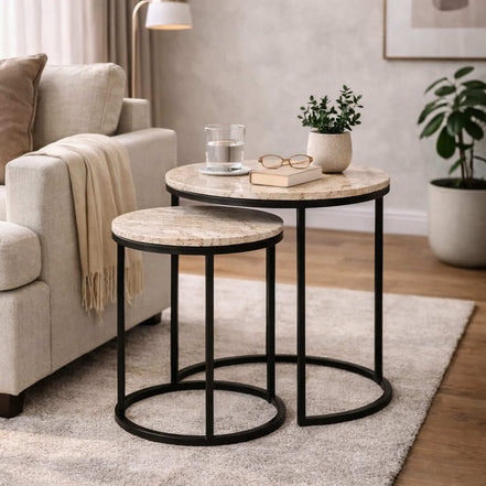 Luna Travertine Nest Set