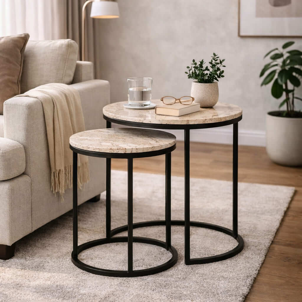 Luna Travertine Nest Set