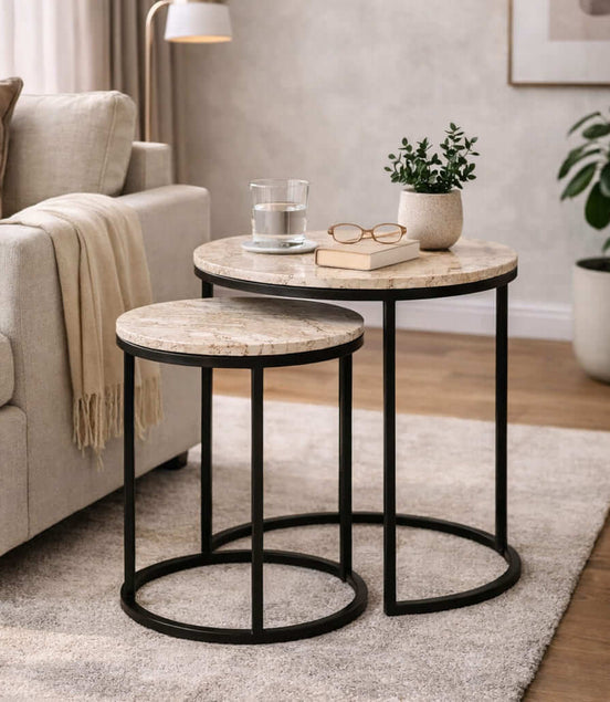 Luna Travertine Nest Set