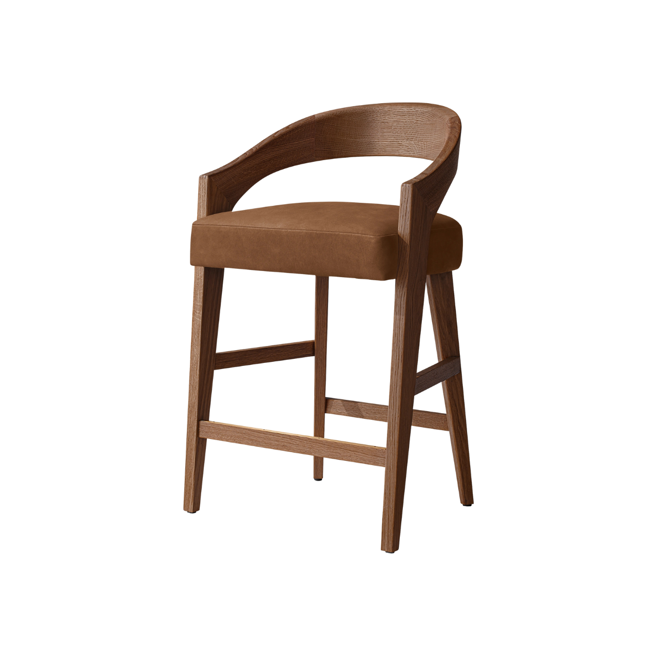 Luxe Dark Tan Bar Chair