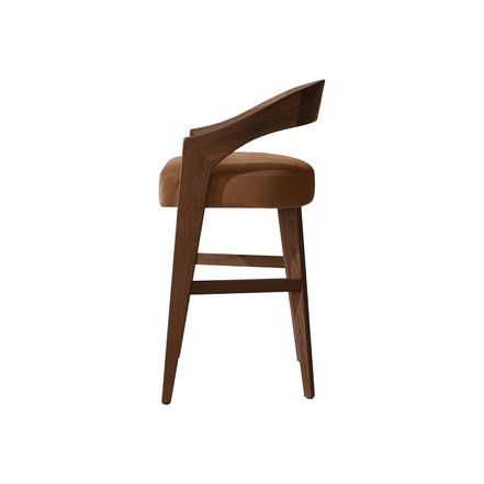 Luxe Dark Tan Bar Chair