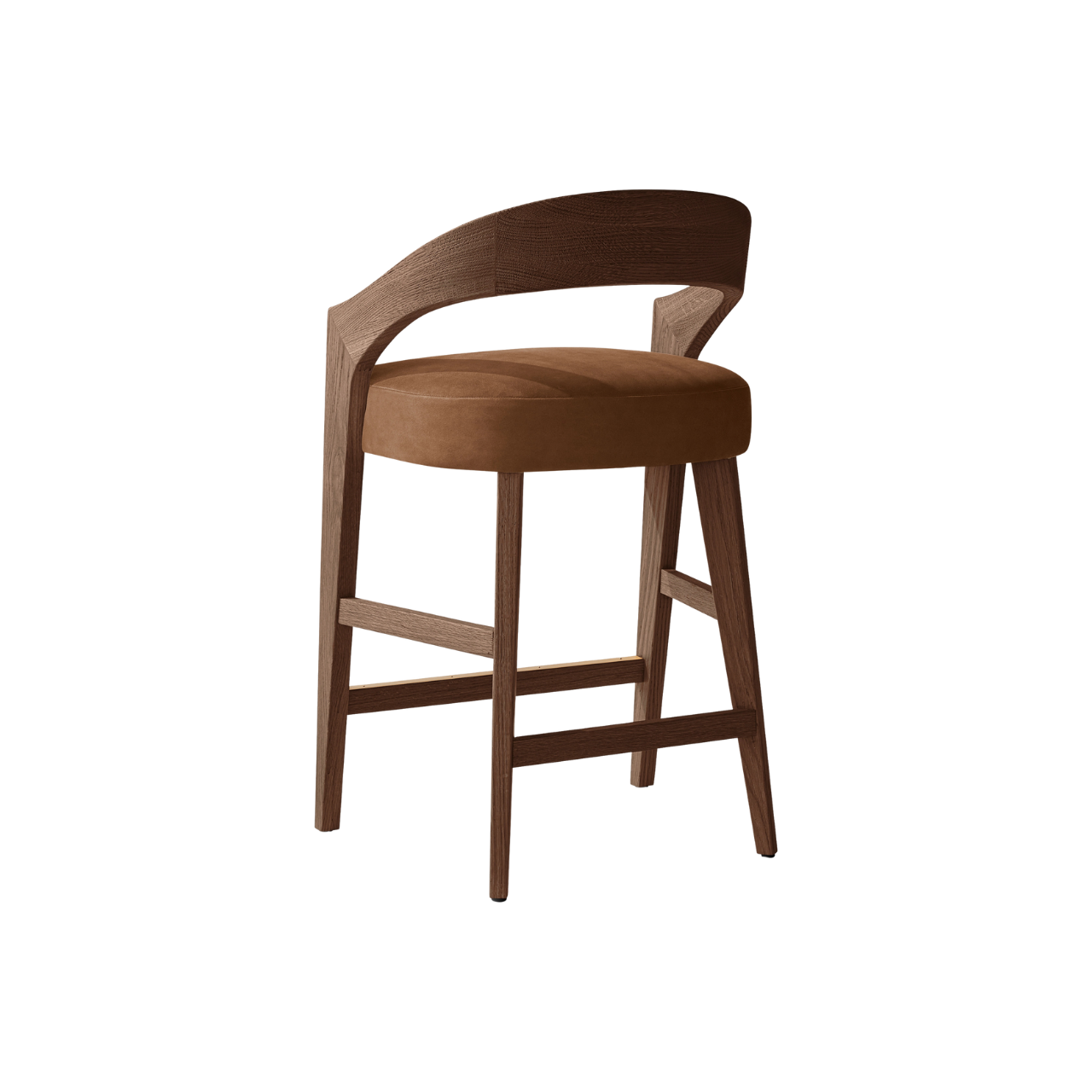 Luxe Dark Tan Bar Chair