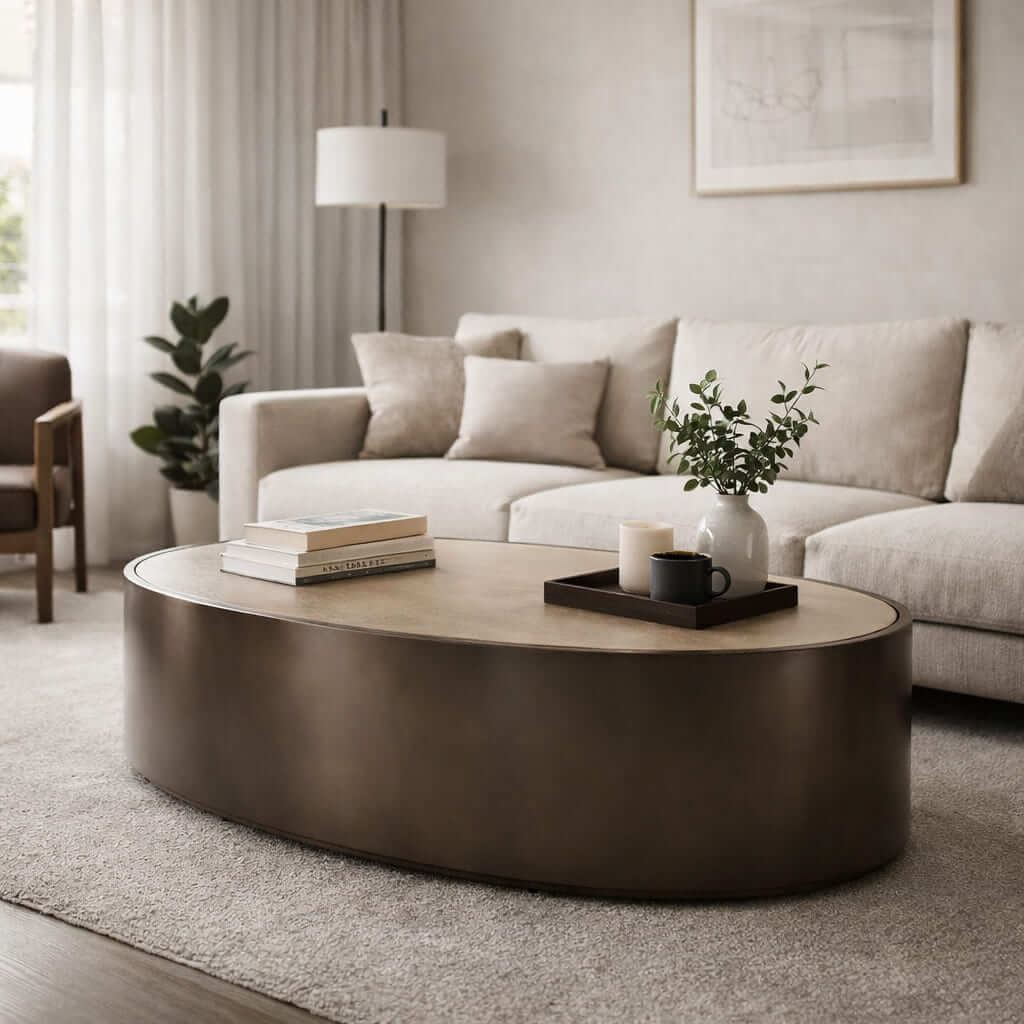Luxe Travertine Coffee Table