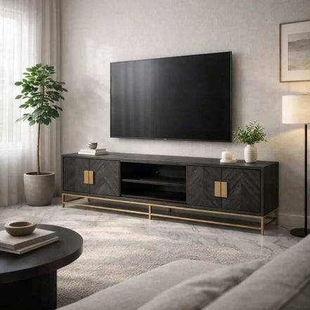 Metro Black TV Cabinet