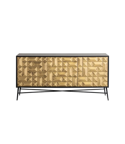 Noir Brass Accent Sideboard