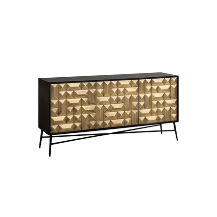 Noir Brass Accent Sideboard