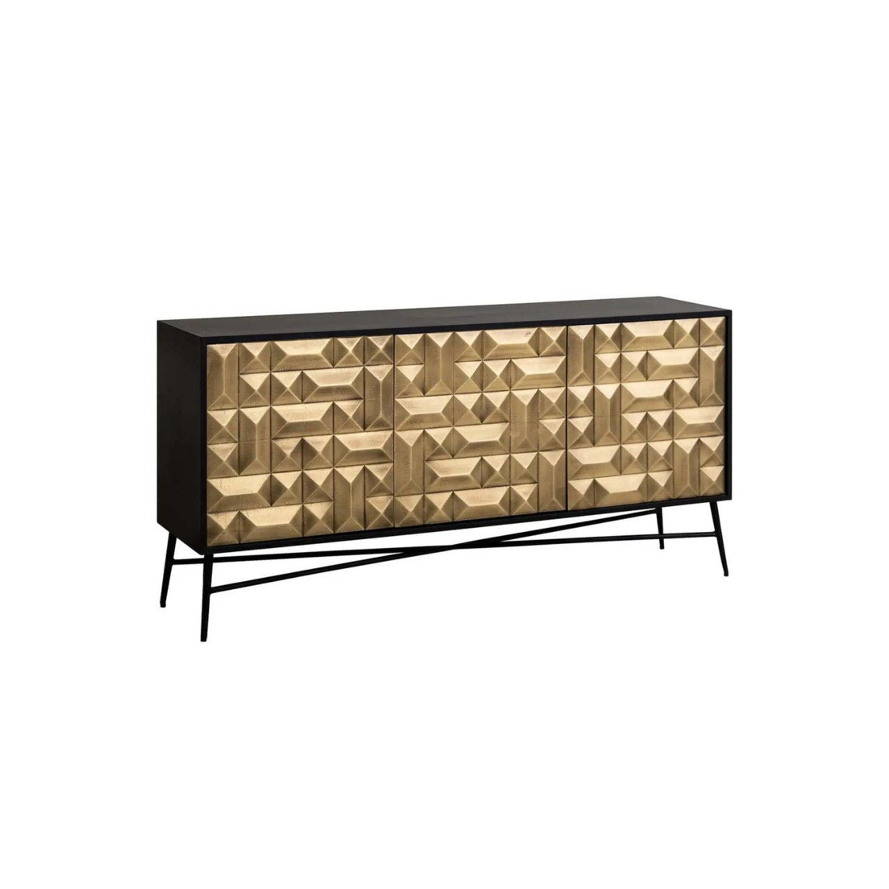 Noir Brass Accent Sideboard