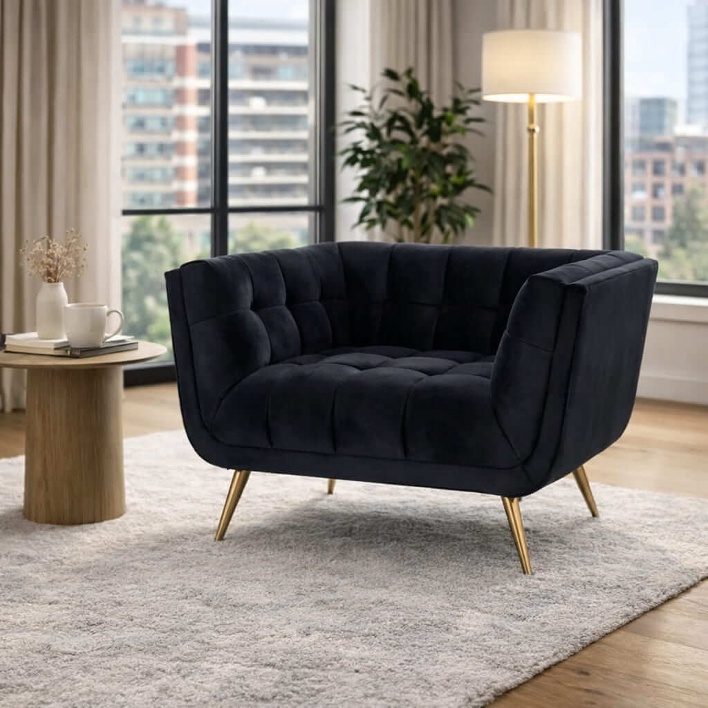 Noir Elegance Lounge Chair