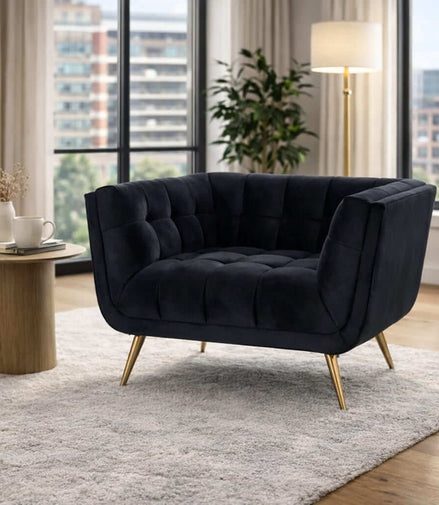 Noir Elegance Lounge Chair