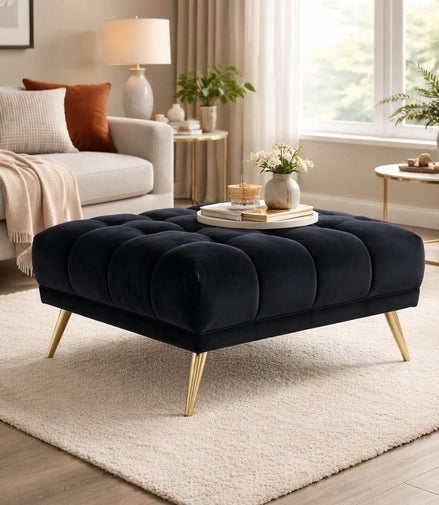 Noir Luxe Ottoman
