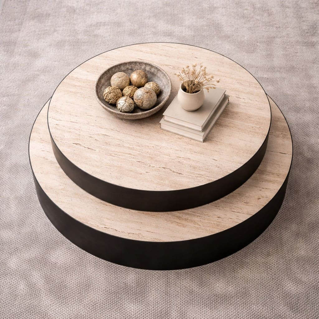 Opus Travertine Coffee Table