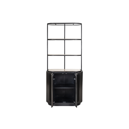 Opus Travertine Glass Cabinet