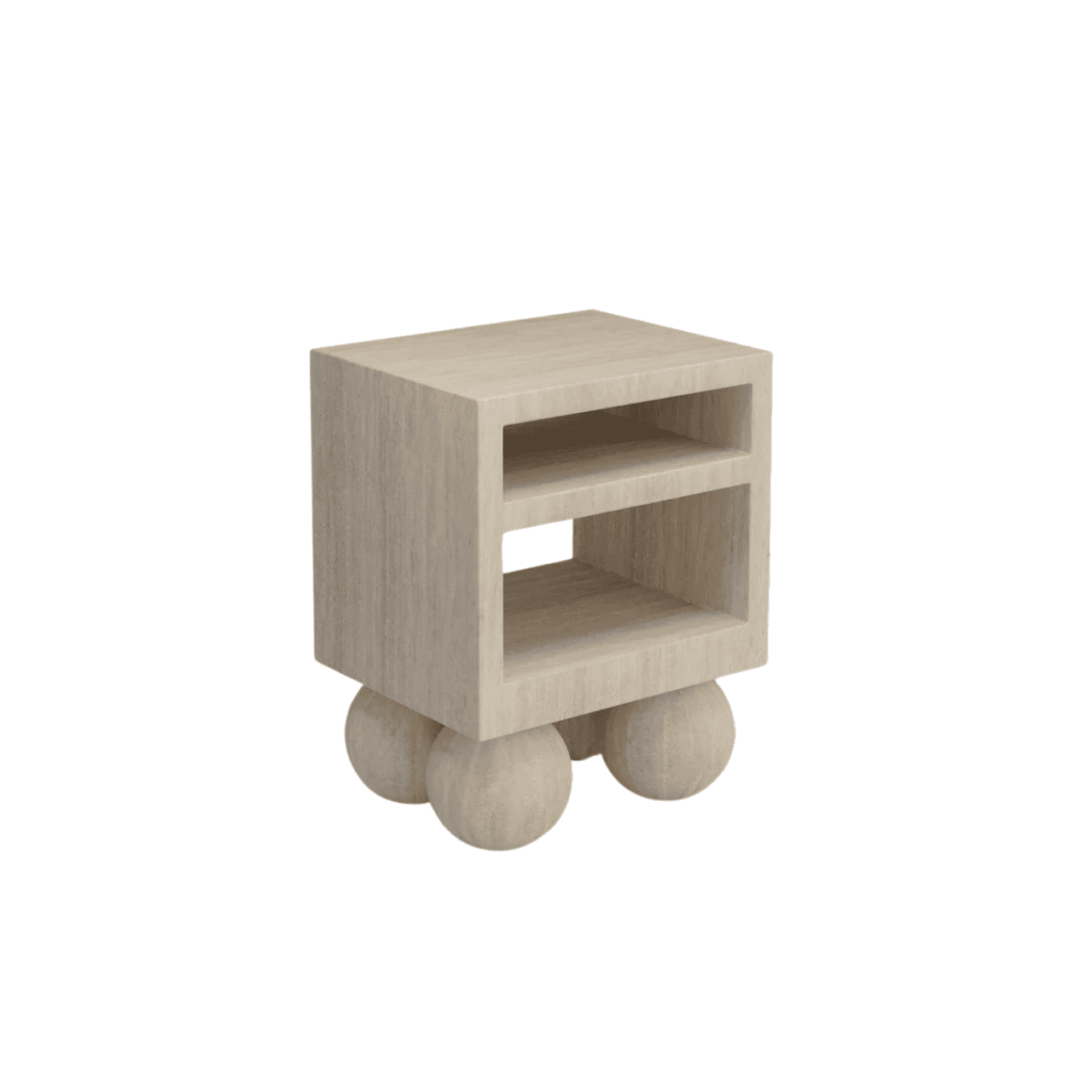 Orbita Travertine Side Table