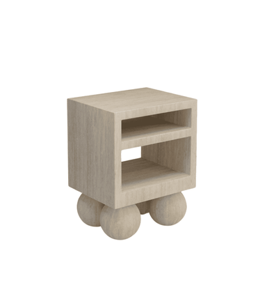 Orbita Travertine Side Table