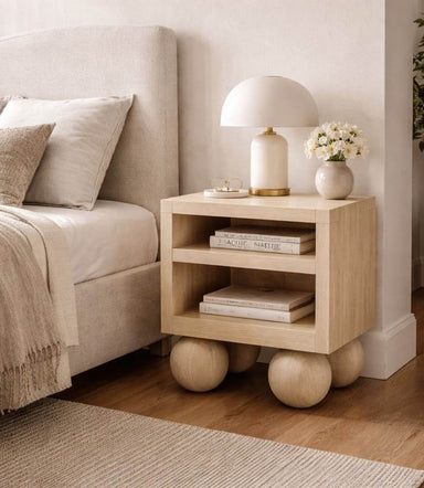 Orbita Travertine Side Table