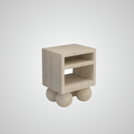 Orbita Travertine Side Table
