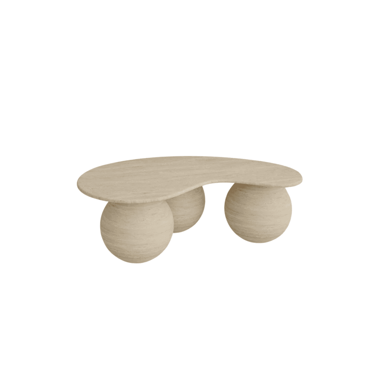 Pebbleform Travertine Coffee Table