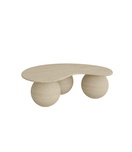 Pebbleform Travertine Coffee Table