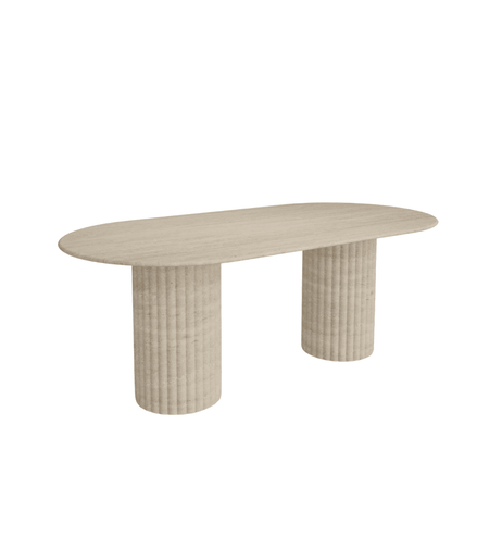 Ribelle Travertine Dining Table