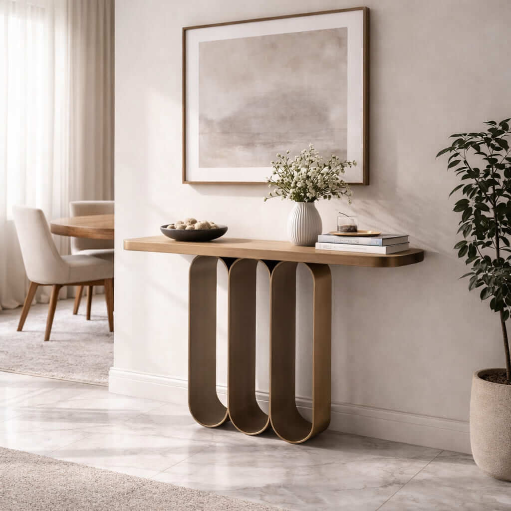 Roma Travertine Console