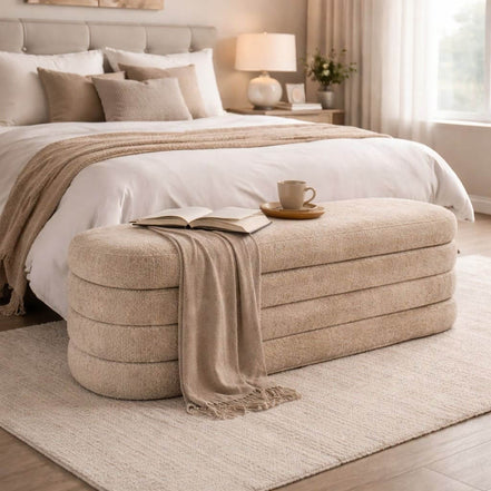 Shepherd Beige Ottoman