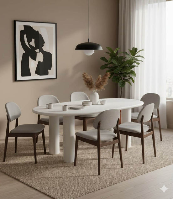 Snowfall MDF Dining Table