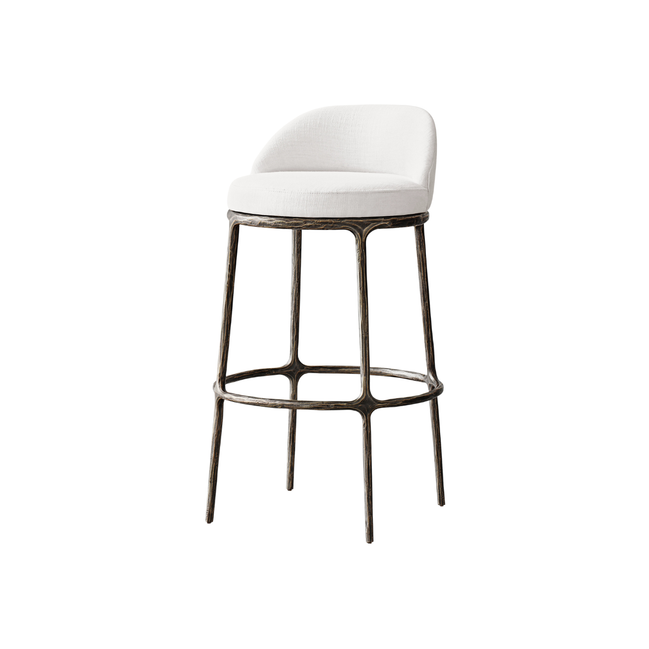 Snowfall White Bar Chair