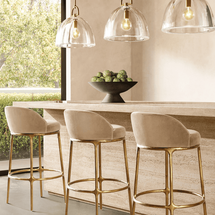 Snowfall White Bar Chair