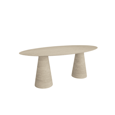 Taper Travertine Dining Table