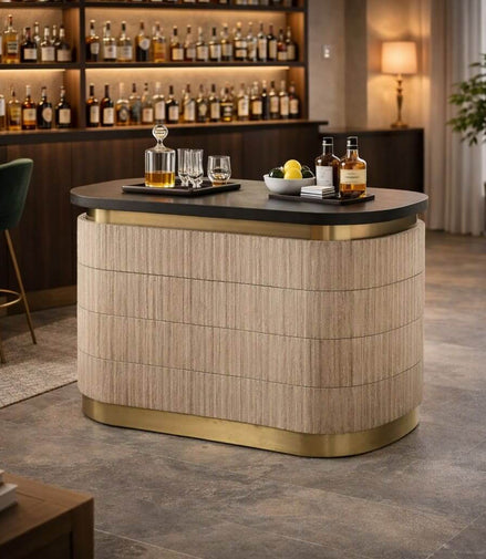 Travertine Crest Bar Cabinet