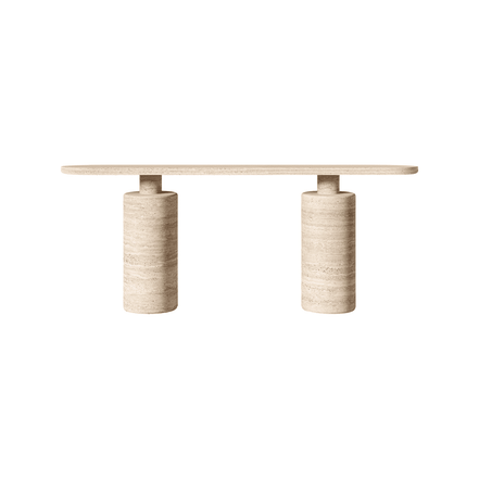 Travertine Grandeur Console Table