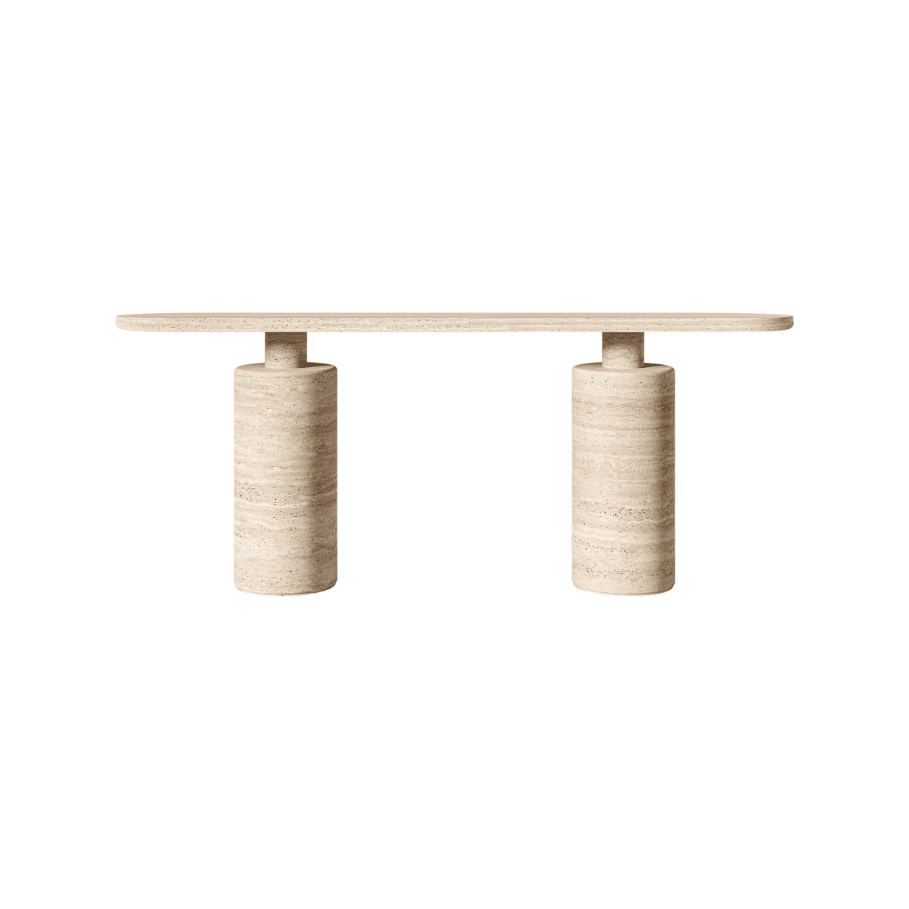 Travertine Grandeur Console Table