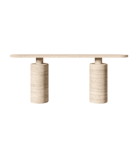 Travertine Grandeur Console Table
