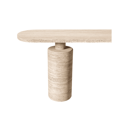 Travertine Grandeur Console Table