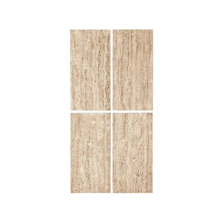 Travertine Halo Round Dining Table