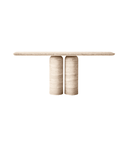 Travertine Luxe Console Table
