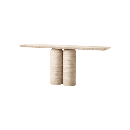 Travertine Luxe Console Table