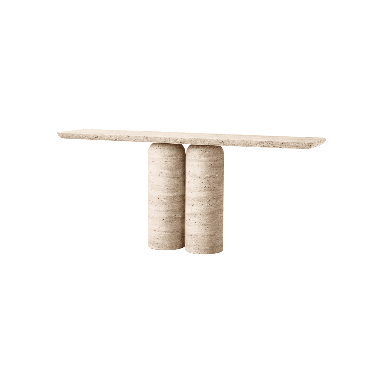 Travertine Luxe Console Table