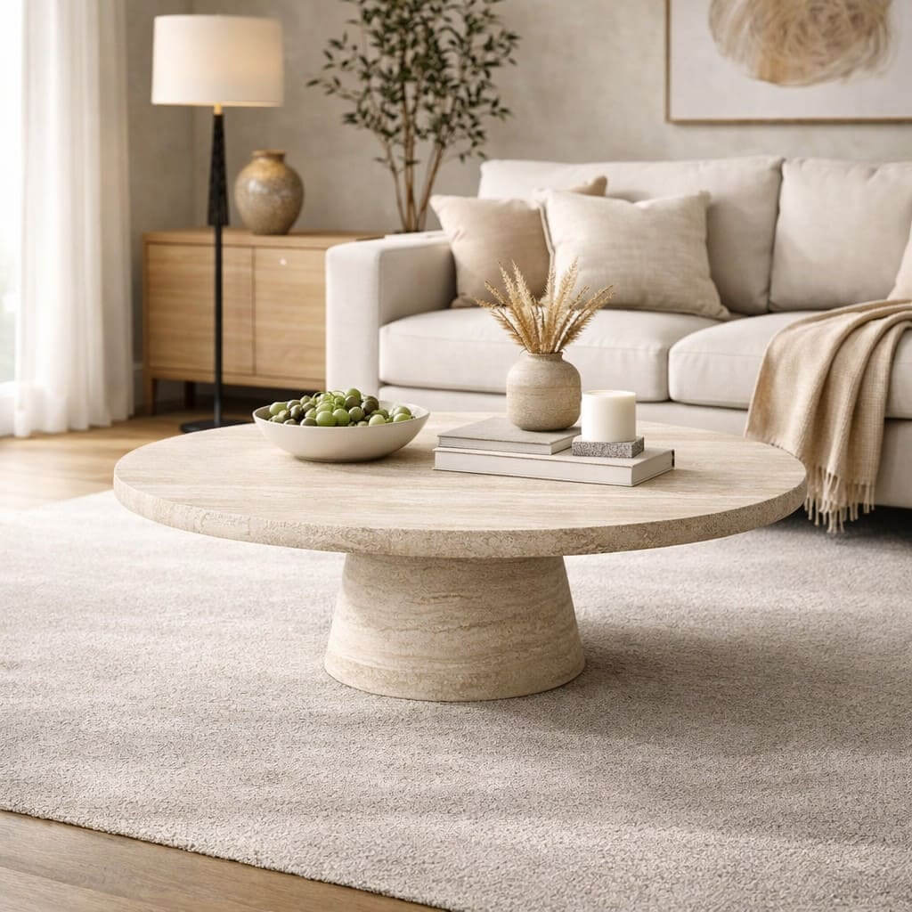Travertine Muse Coffee Table