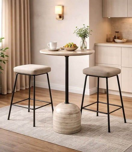 Travertine Opus Bar Table