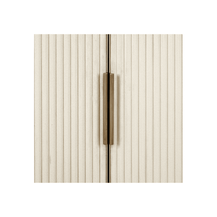 Travertine Elegance Glass Cabinet