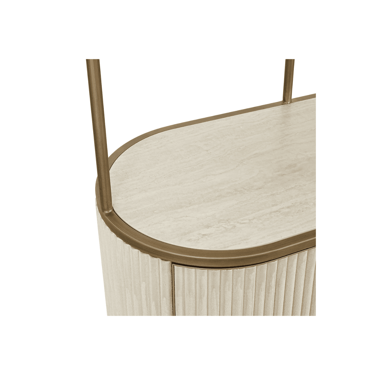 Travertine Elegance Glass Cabinet