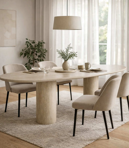Travertine Grande Dining Table