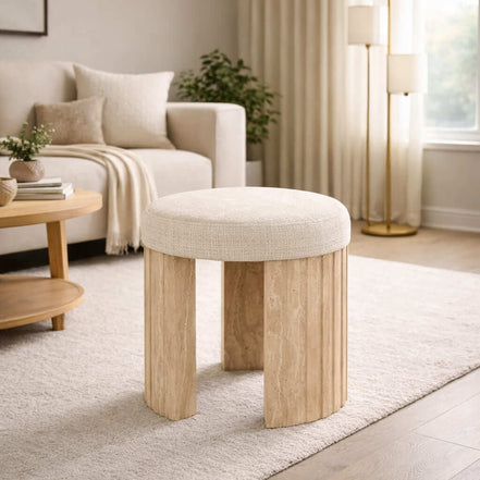 Traviere Marble Ottoman